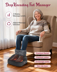TheraZzagge foot massager features an ankle-warming design for enhanced comfort.
