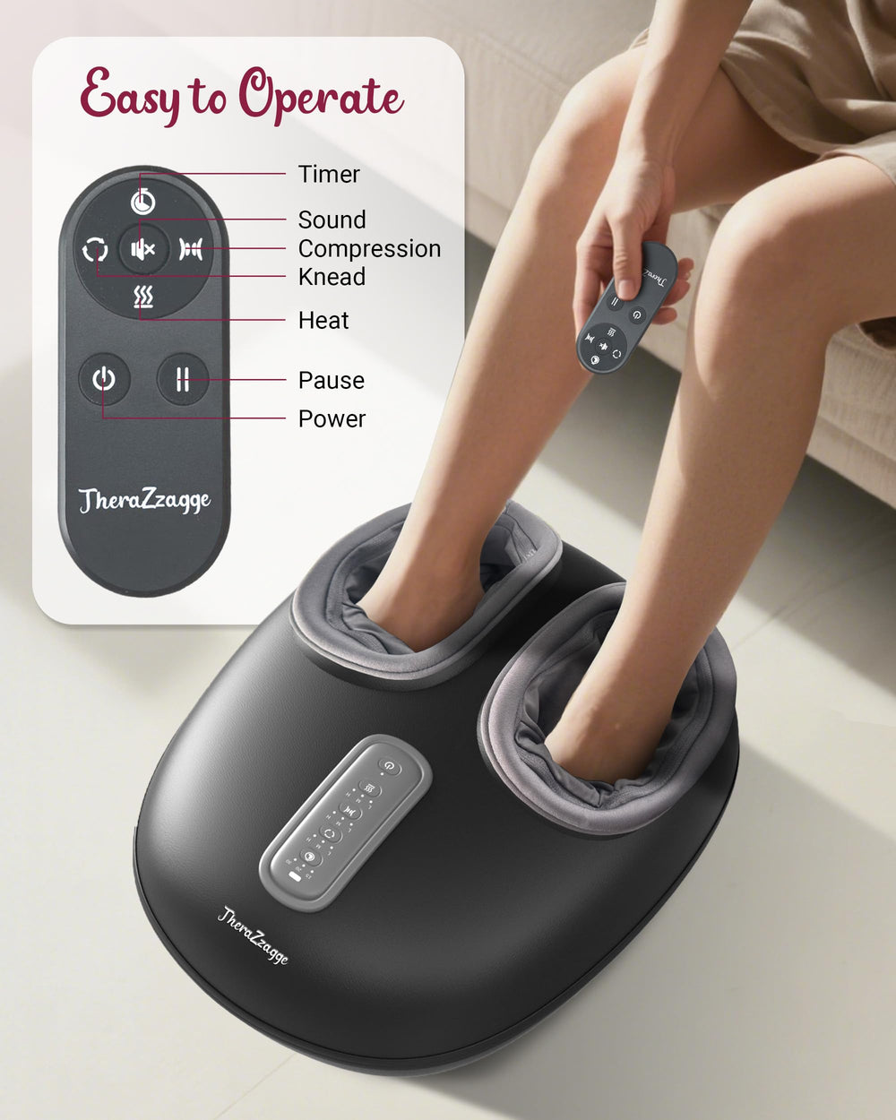 THERAZZAGGE washable covers keep sharing clean and convenient.