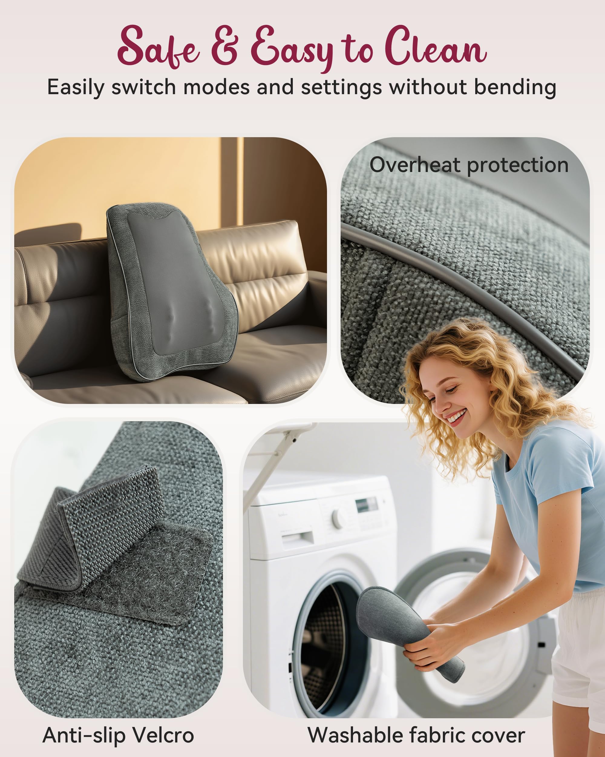 THERAZZAGGE 8 shiatsu nodes delivering rhythmic kneading.