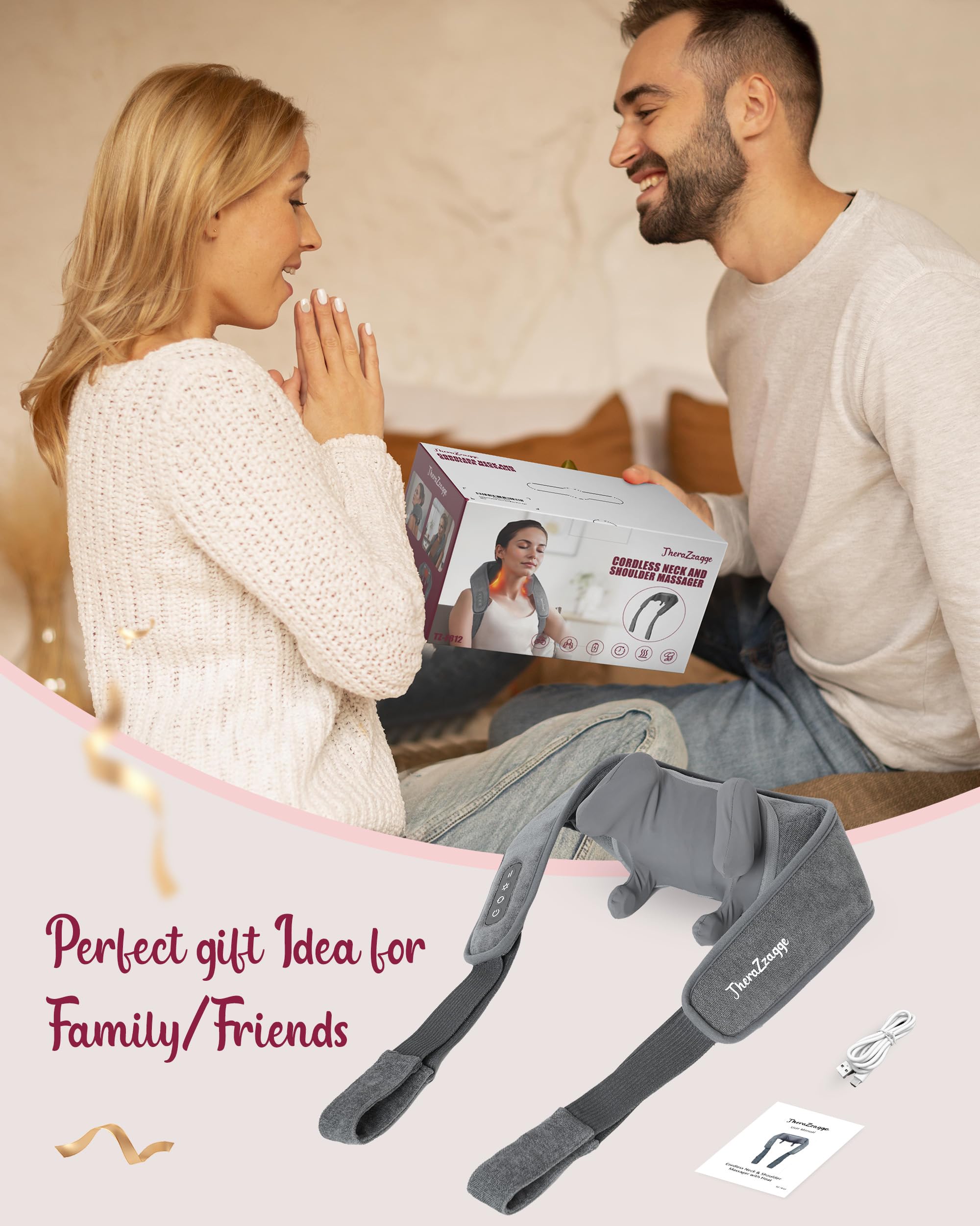 THERAZZAGGE gift-ready massager for loved ones seeking relaxation.