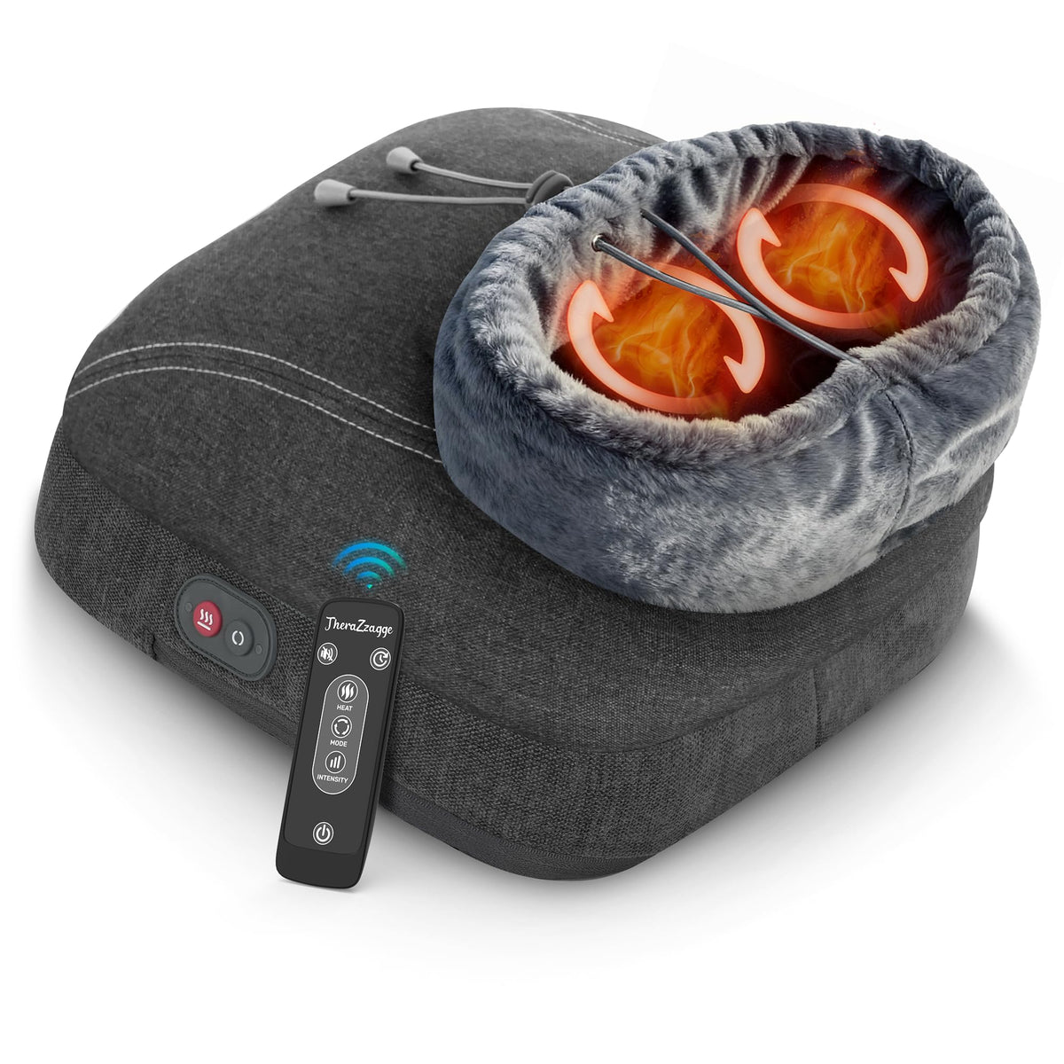 TheraZzagge Shiatsu Foot Massager with Heat delivers at-home relief.