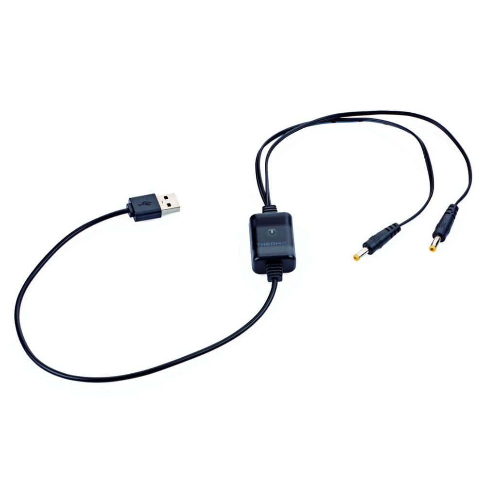 Therm-ic USB charging cable for C-Pack battery shown for on-the-go warmth
