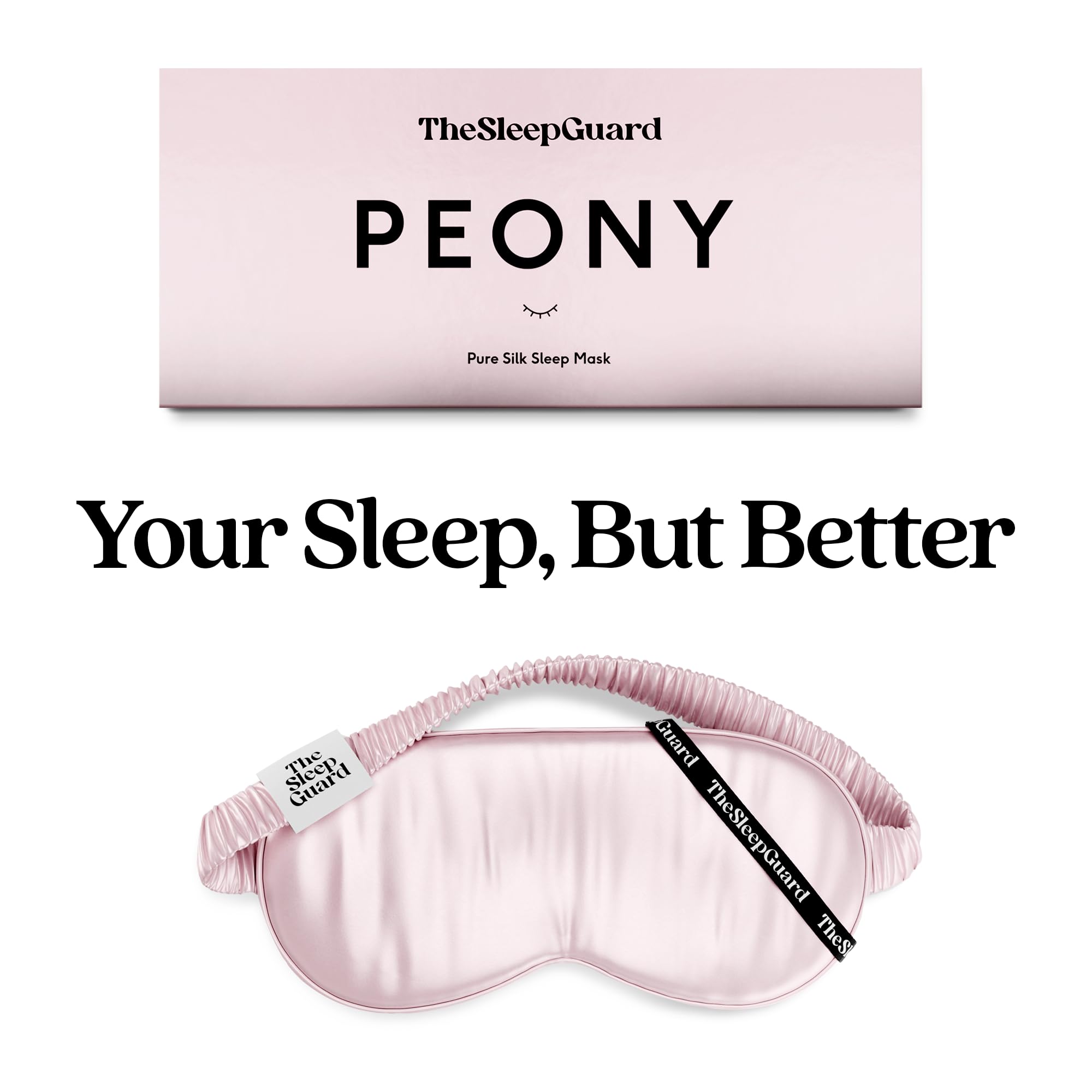 TheSleepGuard eye mask on the face in low light demonstrates coverage.