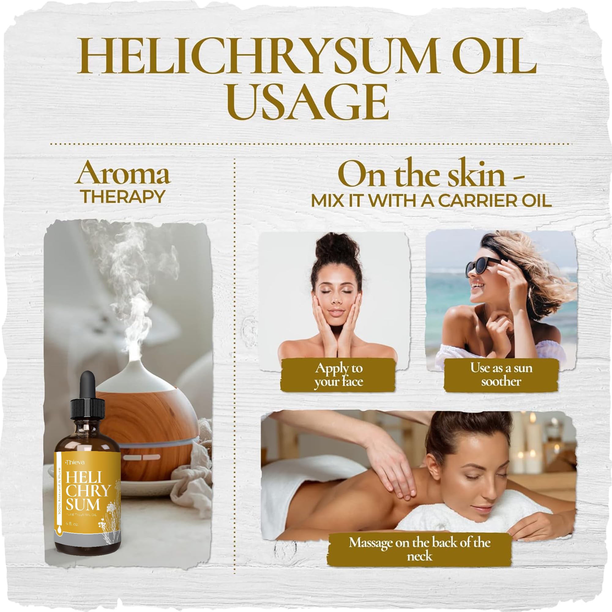 THIEVA Helichrysum oil bath-relax creates soothing ritual and gentle unwind after busy days.