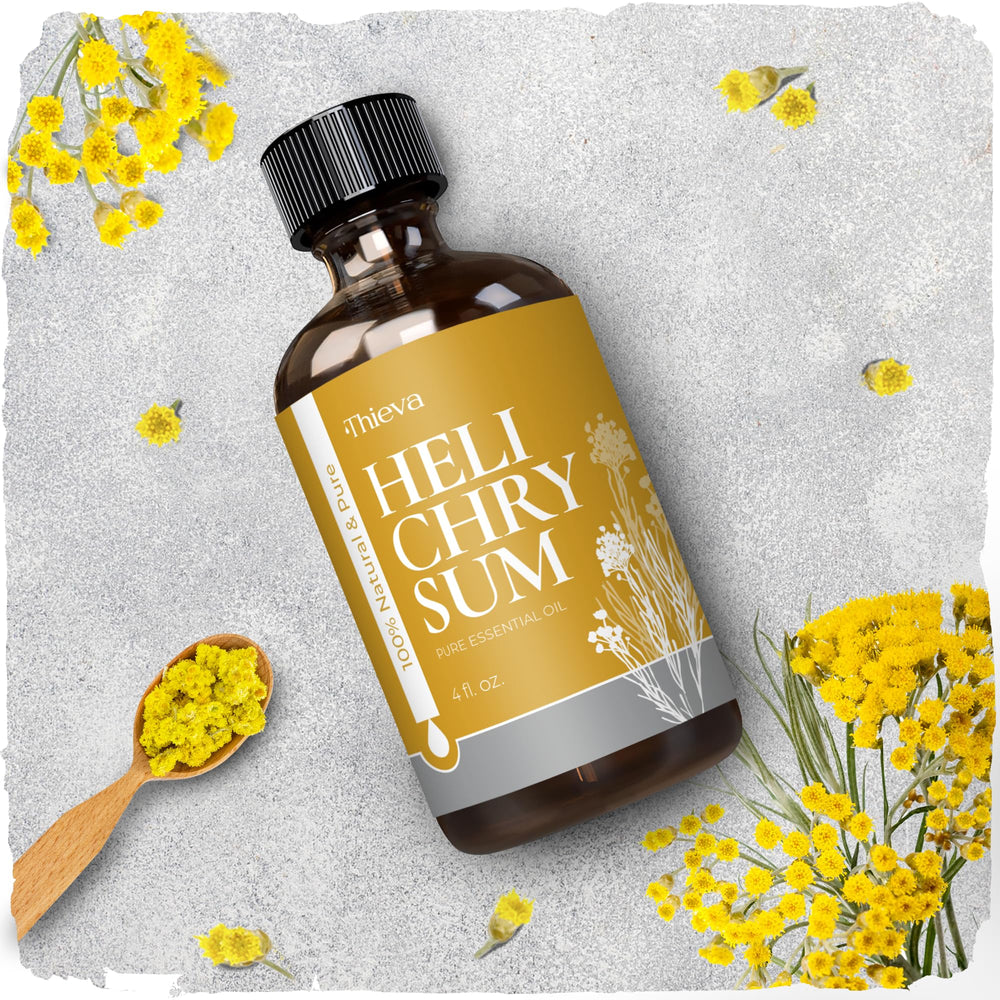 THIEVA Helichrysum oil DIY-skincare-blend invites personalized natural fragrance ideas.