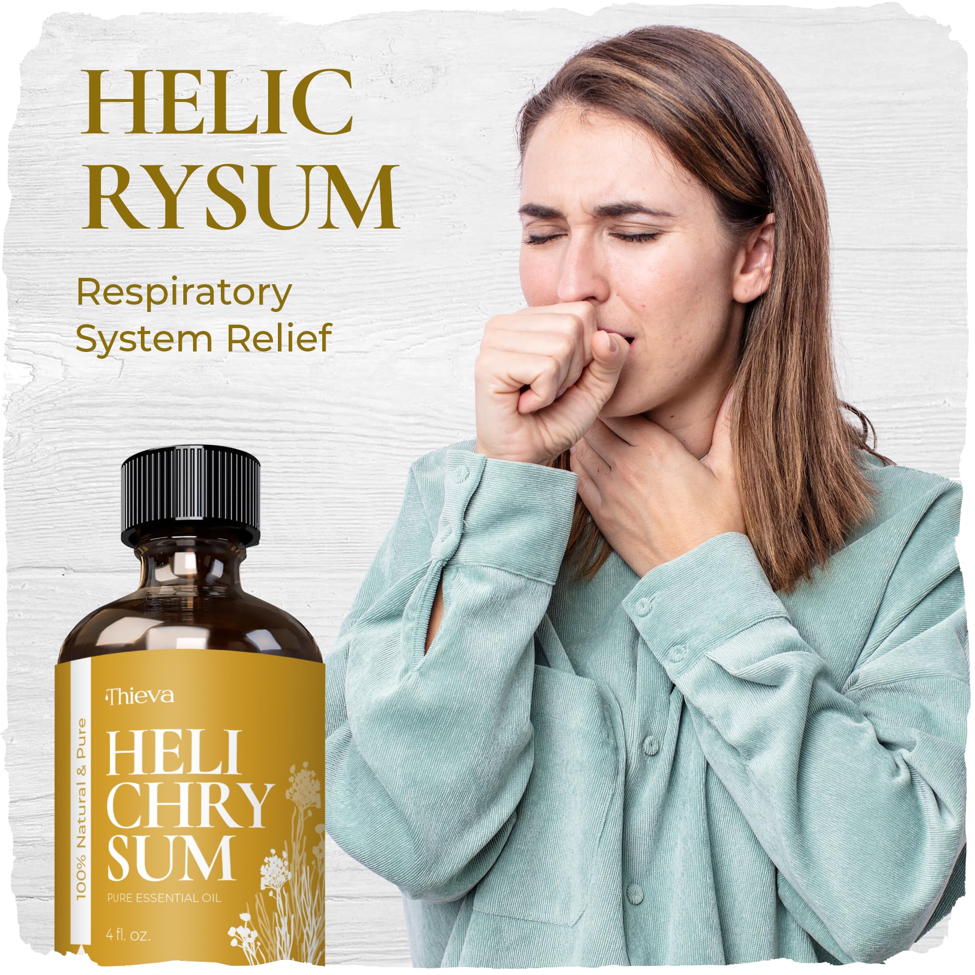 THIEVA Helichrysum oil massage-therapy supports cooling relief and sensory relaxation.
