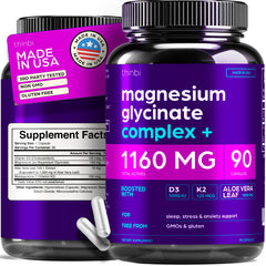 Thinbi Magnesium Glycinate bottle shows high absorption potential for daily use