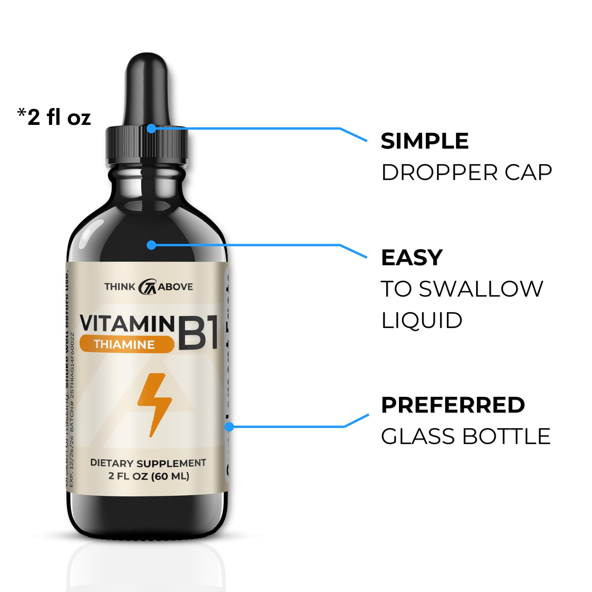Think Above liquid drops pour demonstrates quick administration.