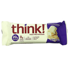 thinkThin white chocolate protein bar break-snap demonstrates rich bite