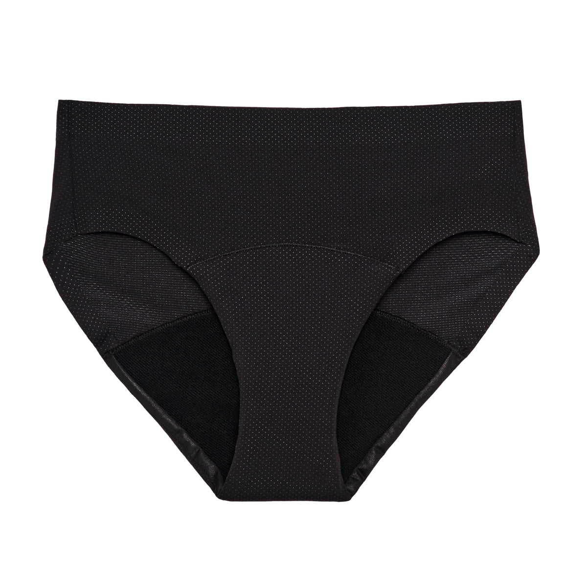 THINX breathable hip hugger front view with micromesh ventilation