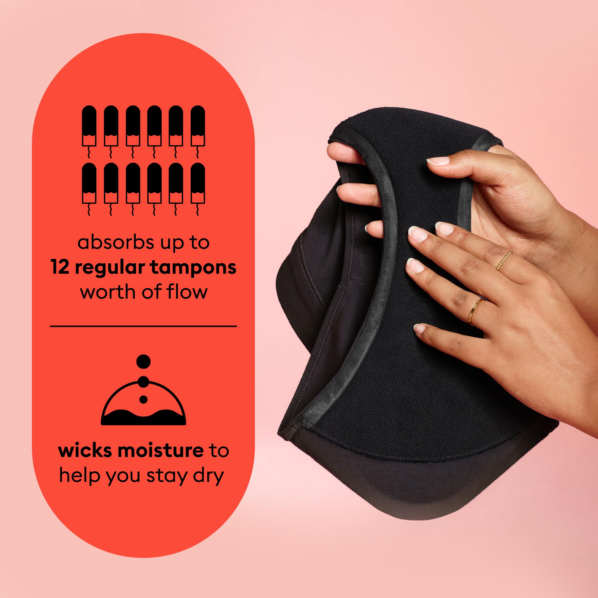 Thinx for All absorbent core demonstrates long-wear protection for 12 hours and odor control