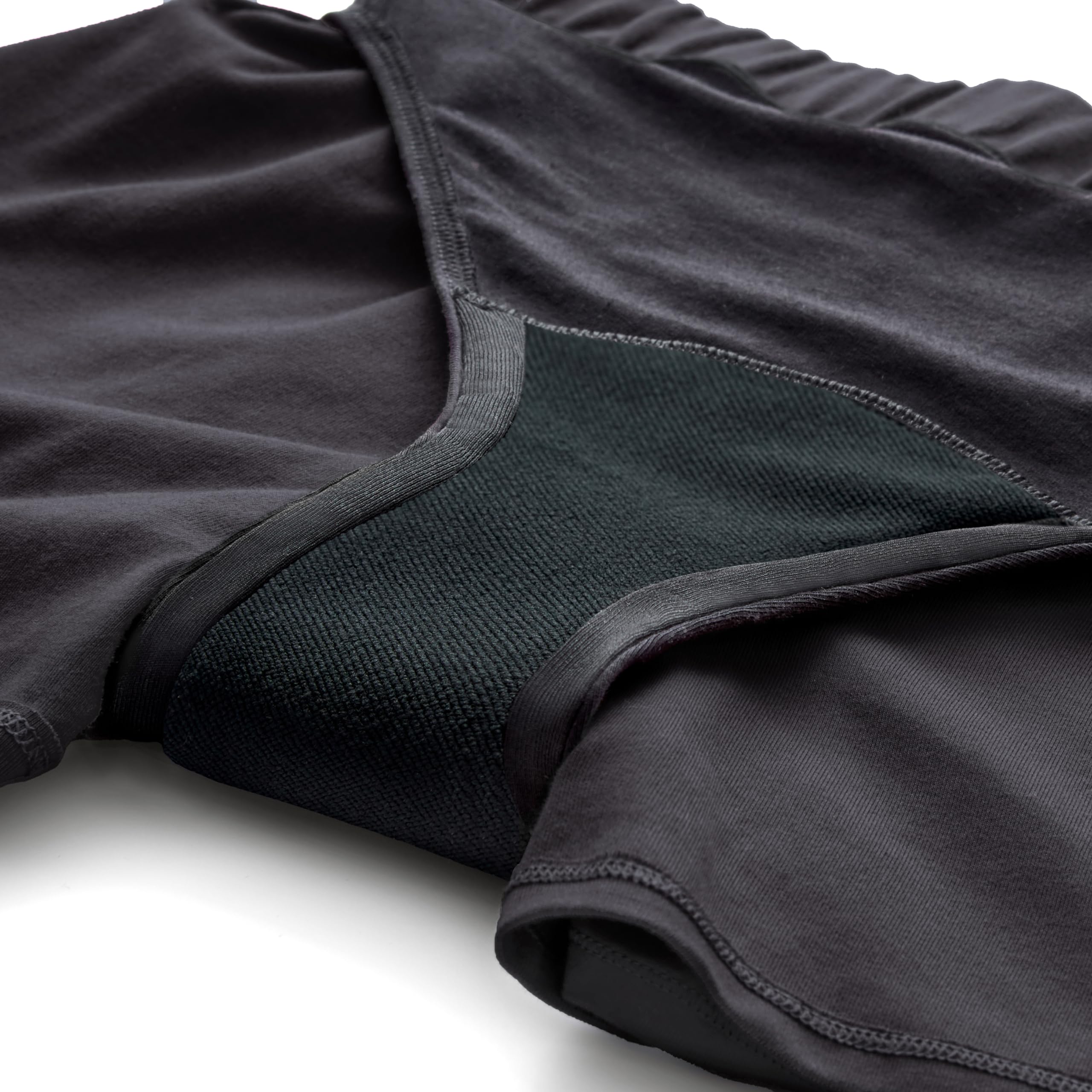 THINX overnight underwear showing moisture-wicking dry feel during wear.