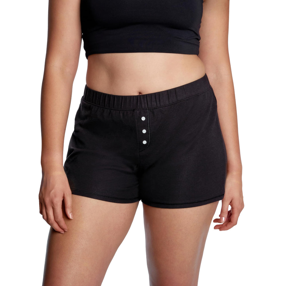Close-up of THINX fabric blending SUPIMA cotton and TENCEL Modal for breathable comfort.