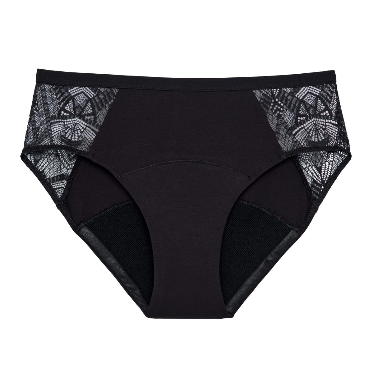 THINX Ultra-Soft brief panties with lace detail for all-day comfort and protection