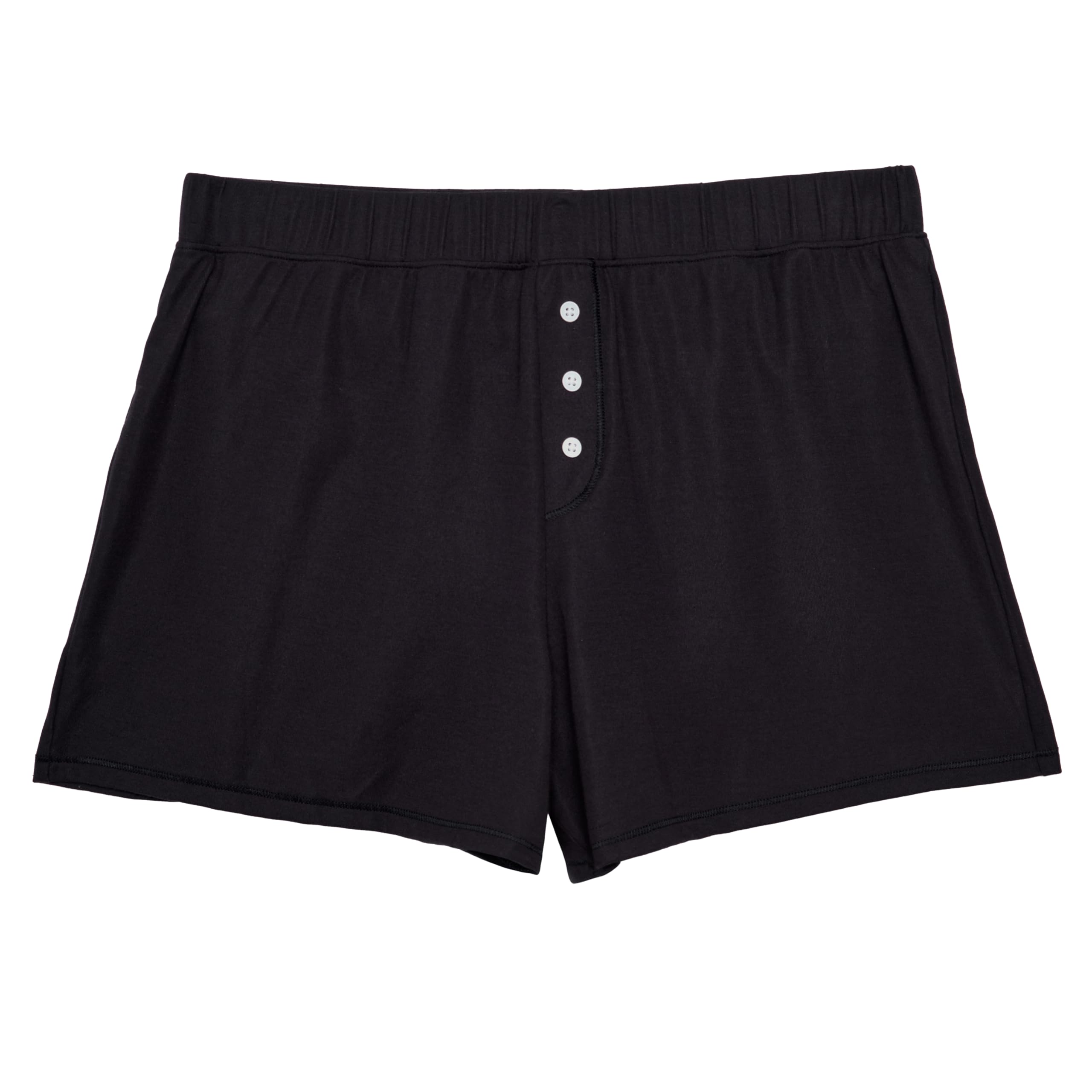 THINX Ultra-Soft Overnight Sleep-Shorts in black offer leakproof night protection.