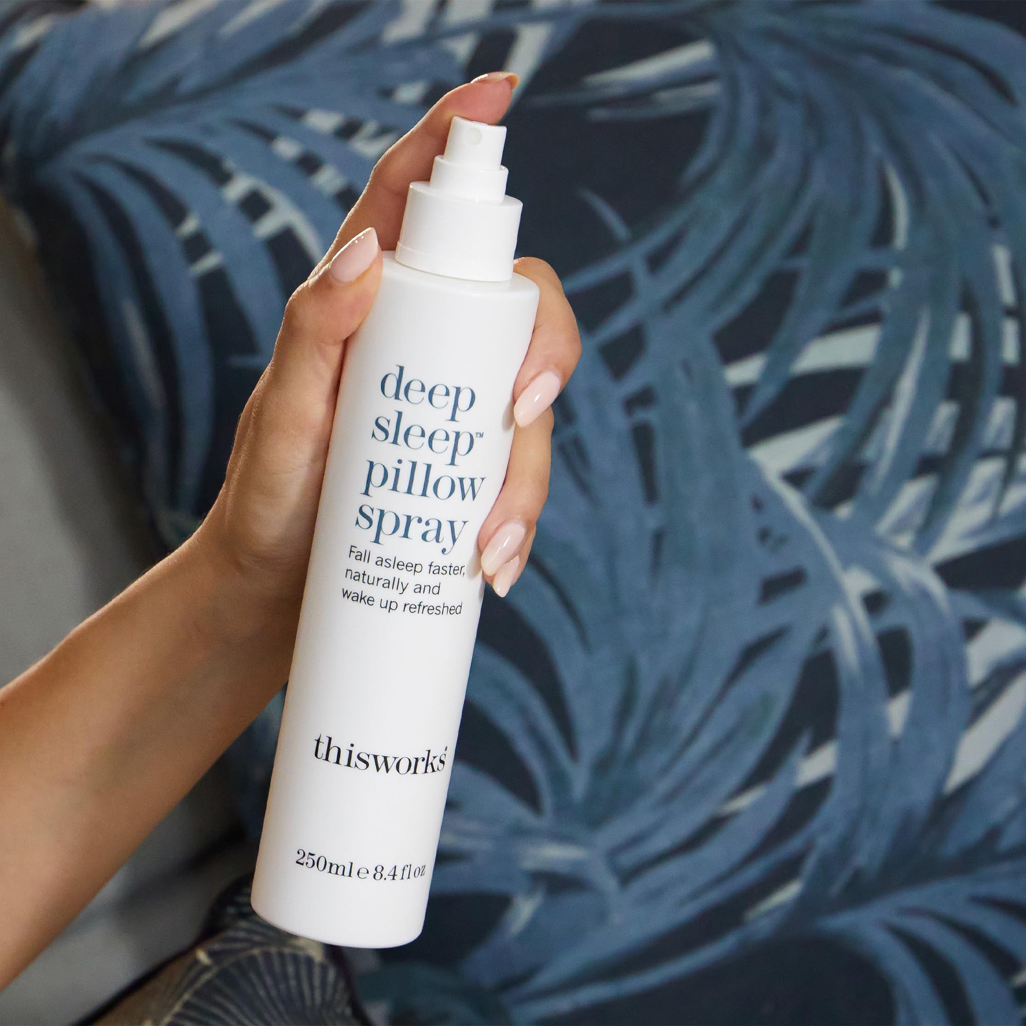 Vetivert details in THISWORKS Deep Sleep Pillow Spray add earthy calm