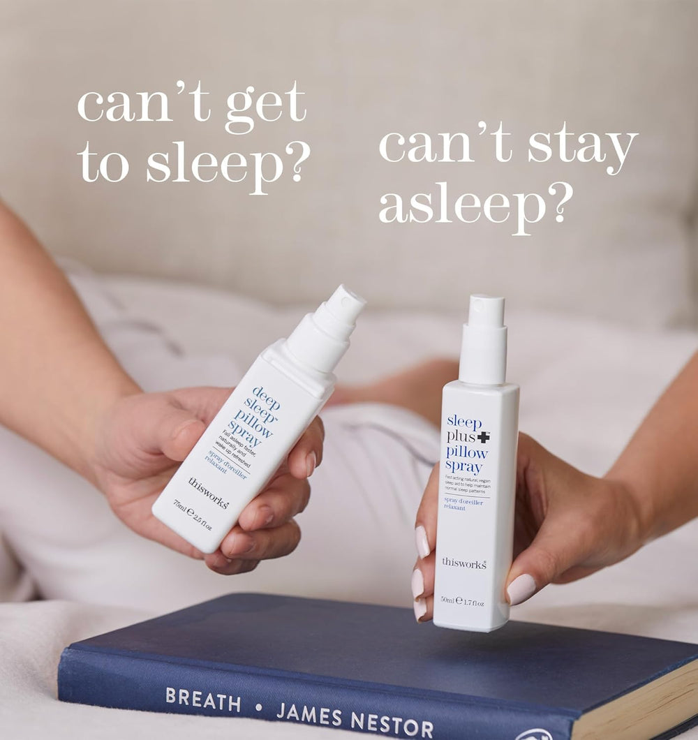 THISWORKS Sleep Plus Pillow Spray lavender close-up for soothing scent