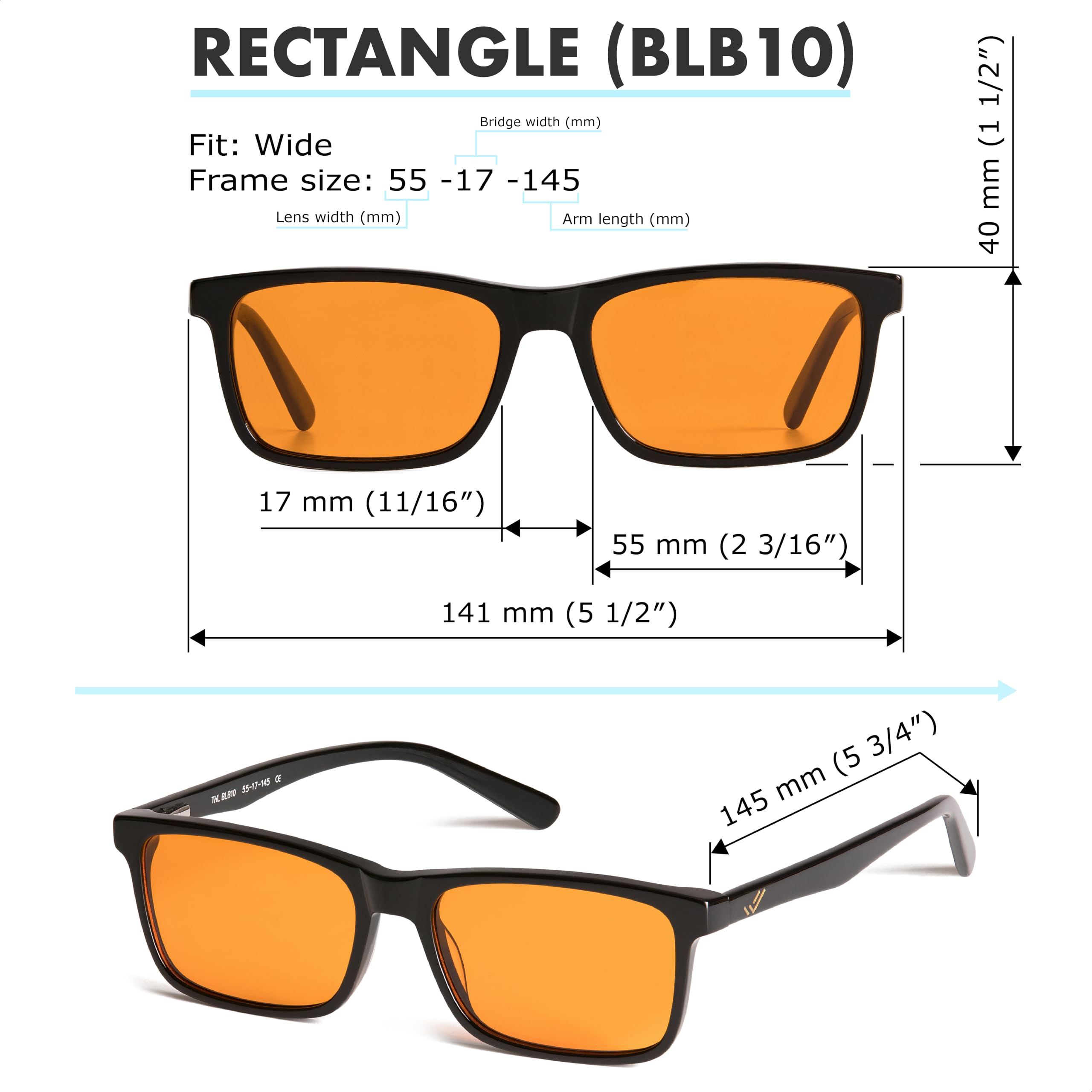 THL SLEEP amber tinted glasses for computer use and late-night reading