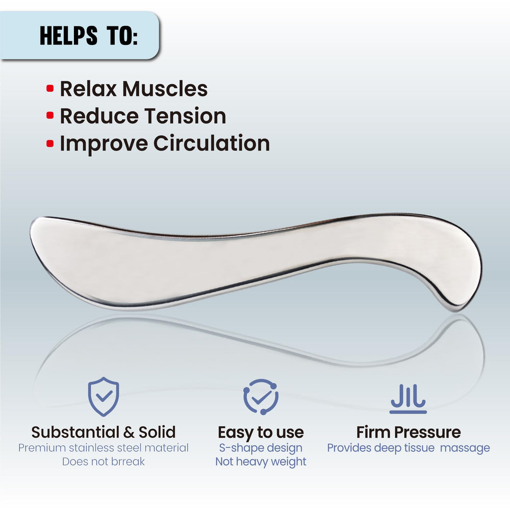 THLHKD guasha para cuerpo en acero inoxidable para fascia y movilidad