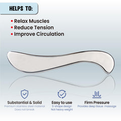THLHKD guasha para cuerpo en acero inoxidable para fascia y movilidad