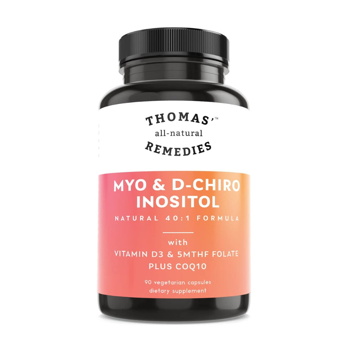 Thomas' All-Natural Remedies Myo DCI balance bottle for daily hormone-support routine