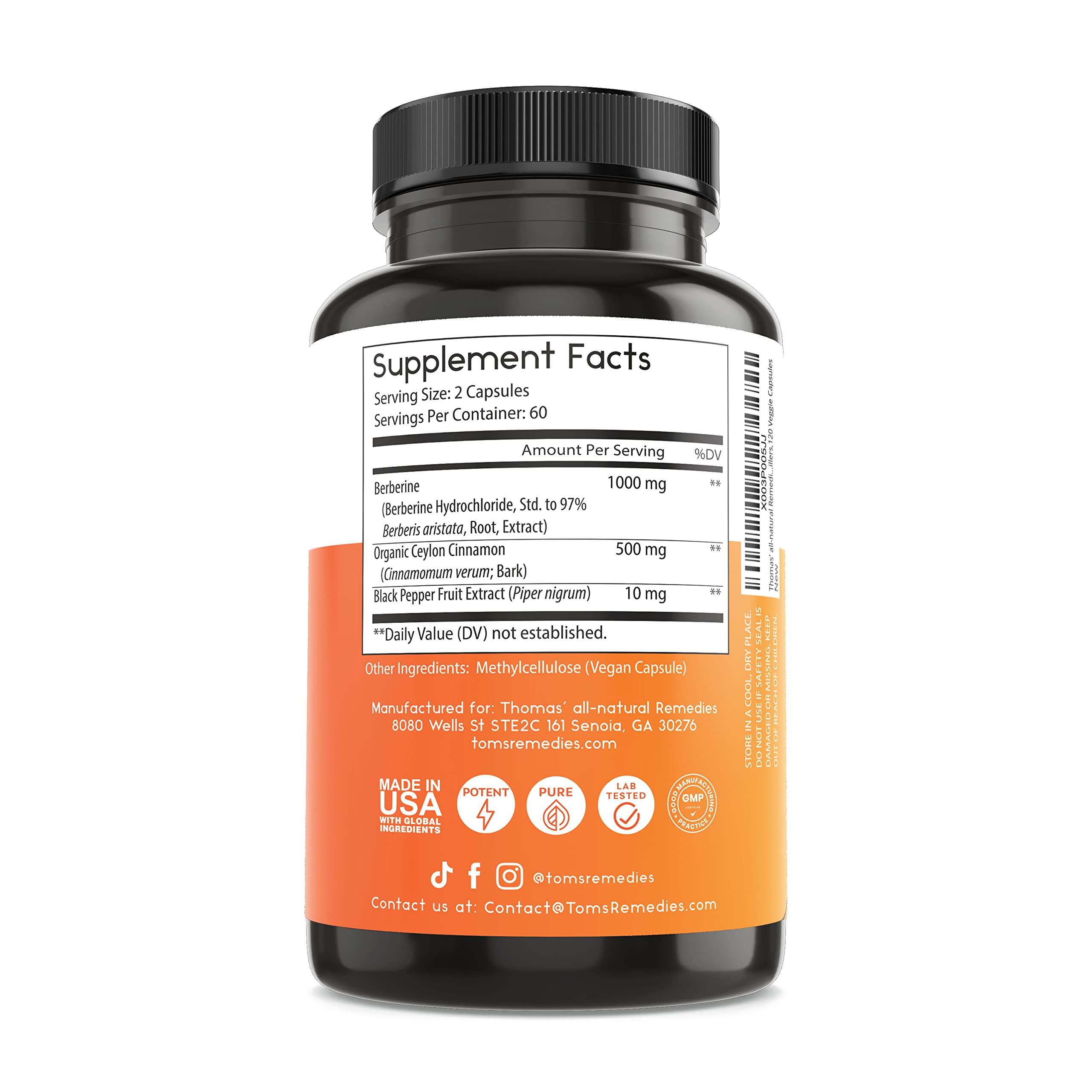 Thomas' all-natural Remedies Product packaging box, premium wellness look