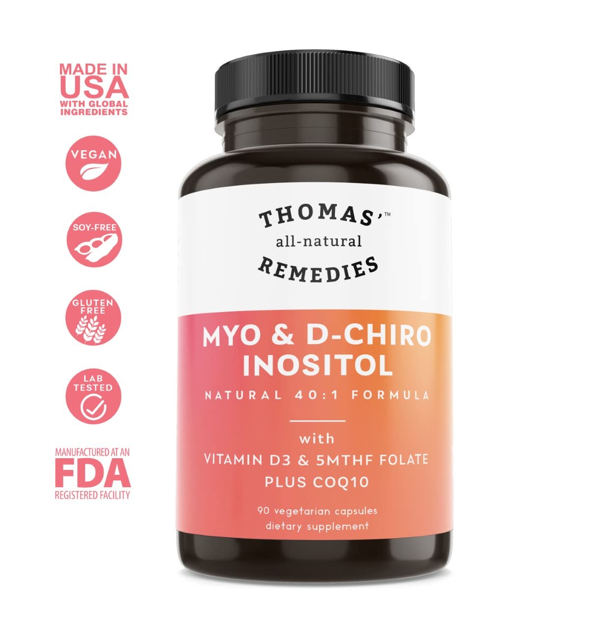 Thomas' All-Natural Remedies vegan capsules pack for clean plant-based supplement routine