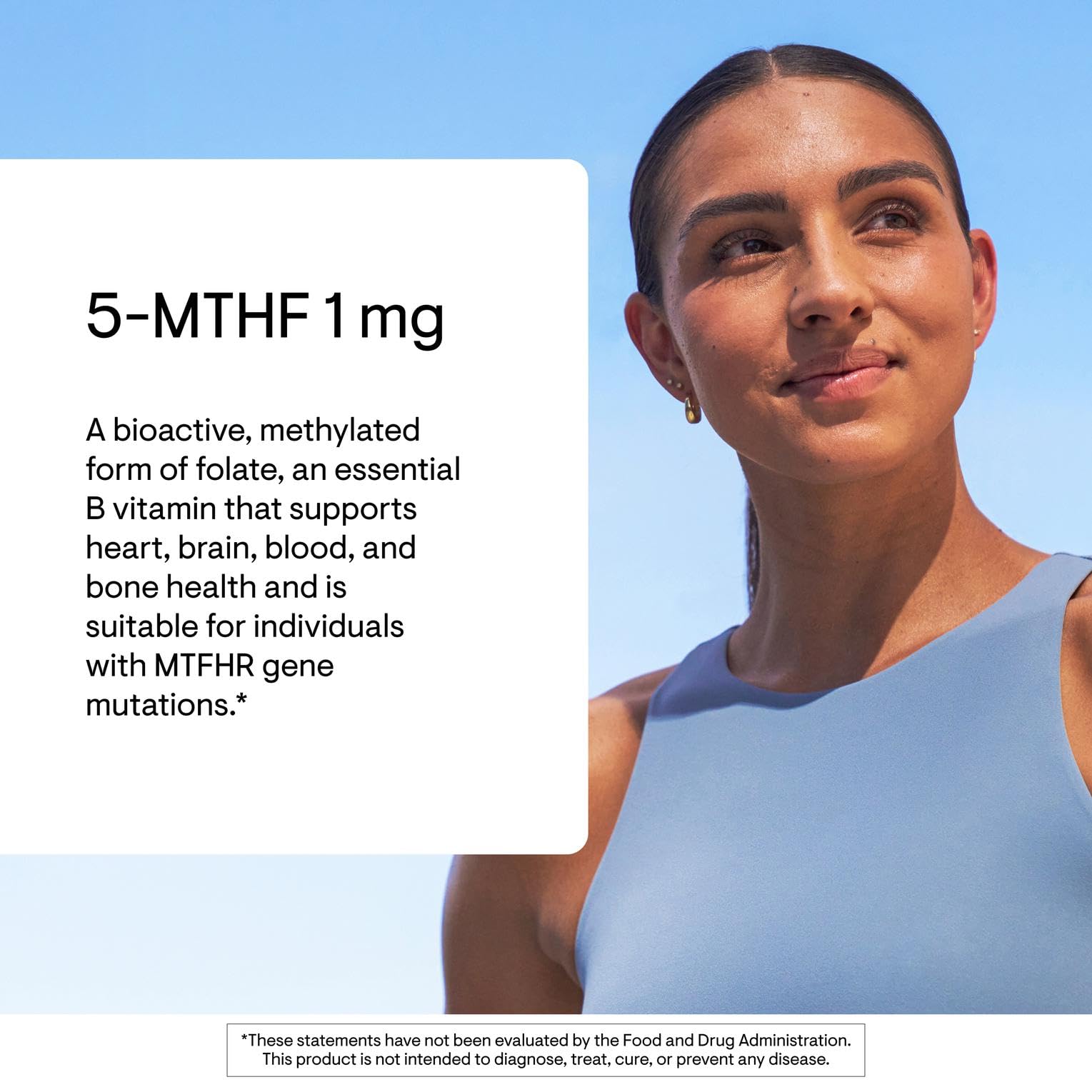 THORNE 5-MTHF bottle label focus emphasizing purity and testing credentials