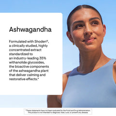 Thorne Ashwagandha Shoden bottle pour showing easy daily intake