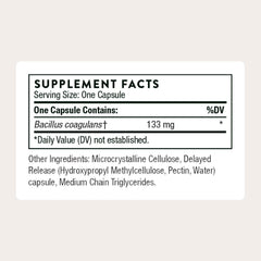 THORNE Bacillus Coagulans Probiotic capsules closeup for convenient daily use