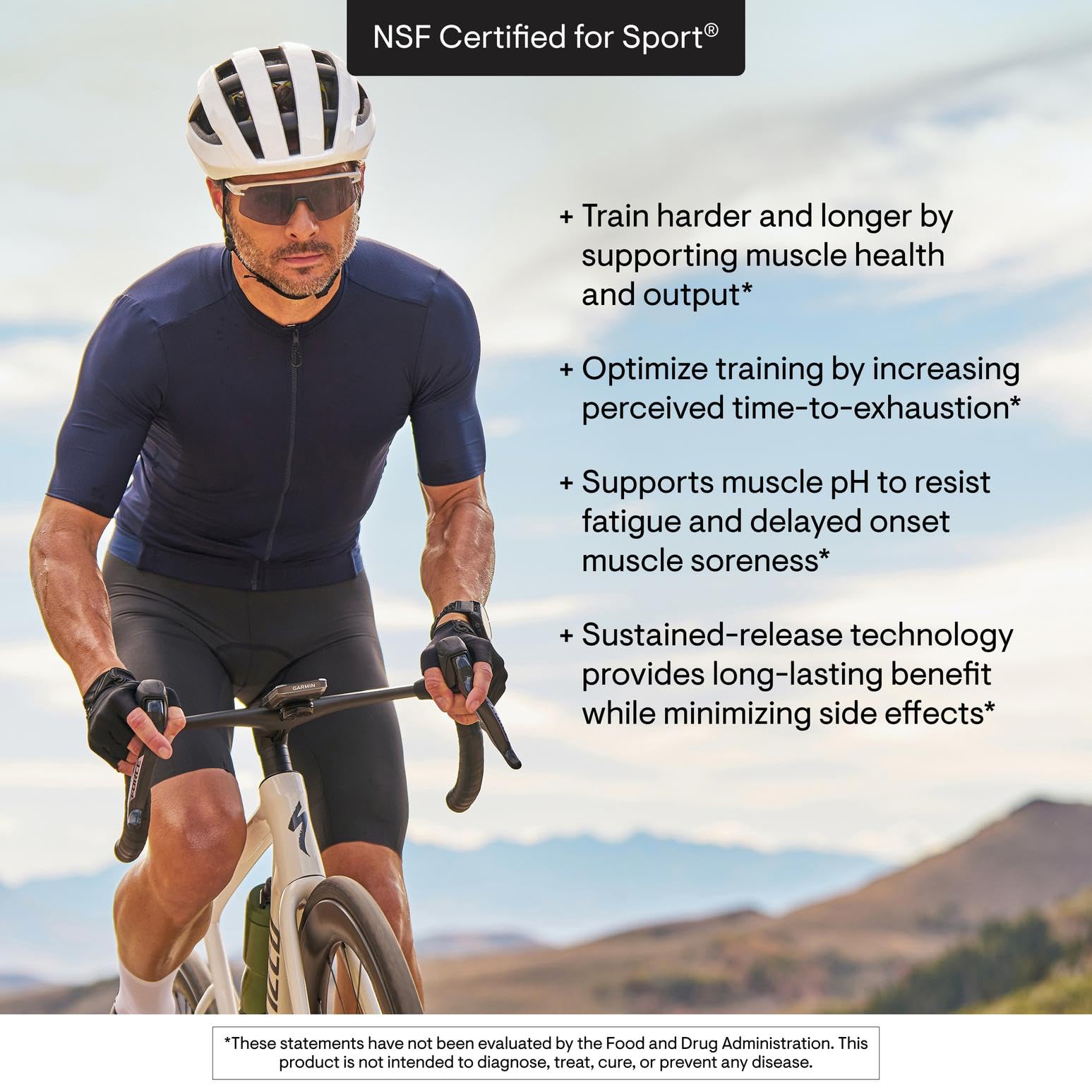 THORNE beta-alanine label closeup highlights sustained-release formula.