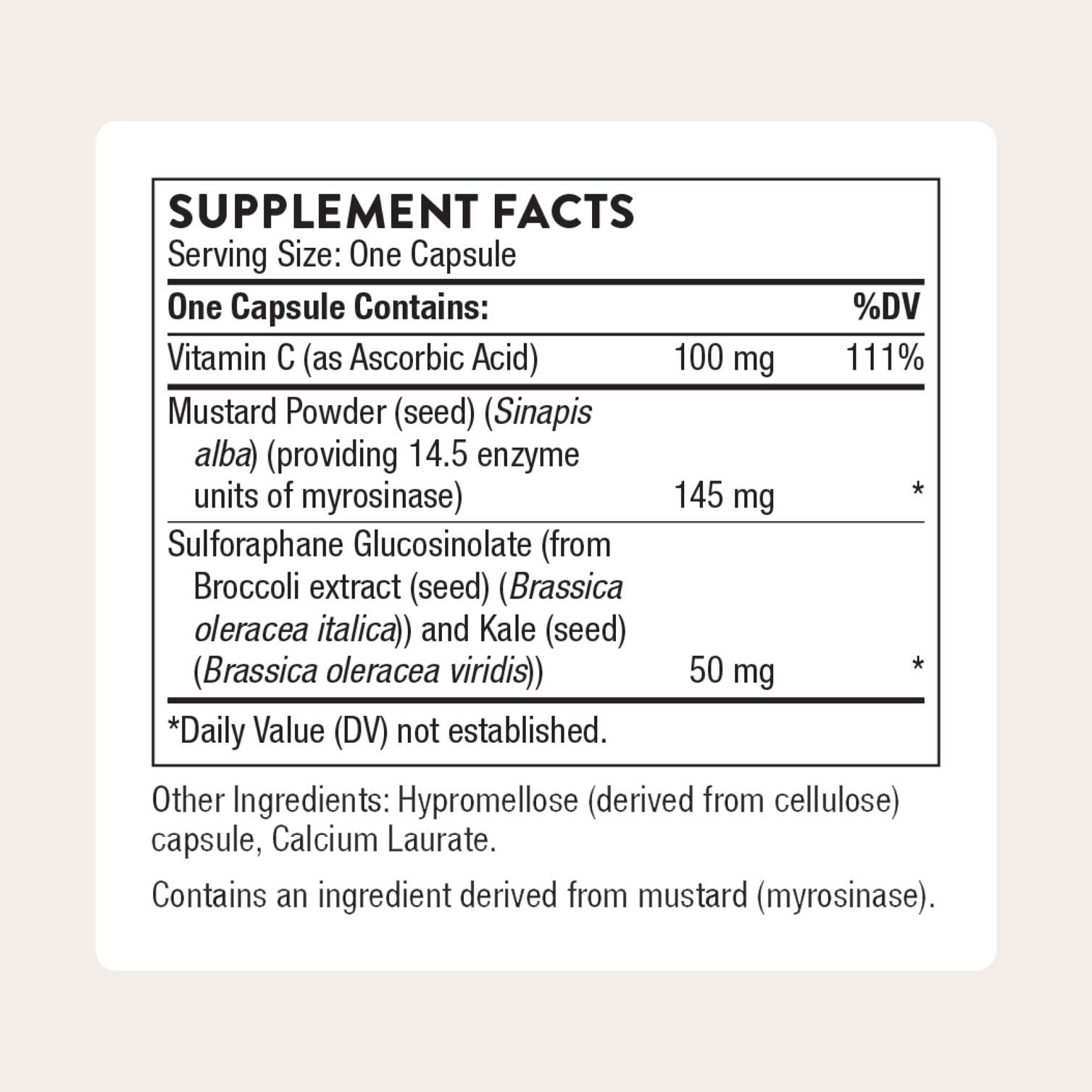 THORNE broccoli seed extract capsules ready for daily antioxidant support