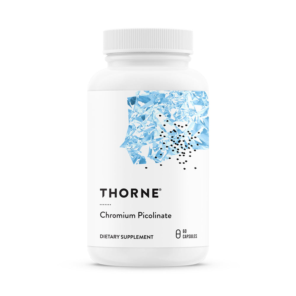 THORNE Chromium Picolinate bottle-front for easy daily metabolism support.