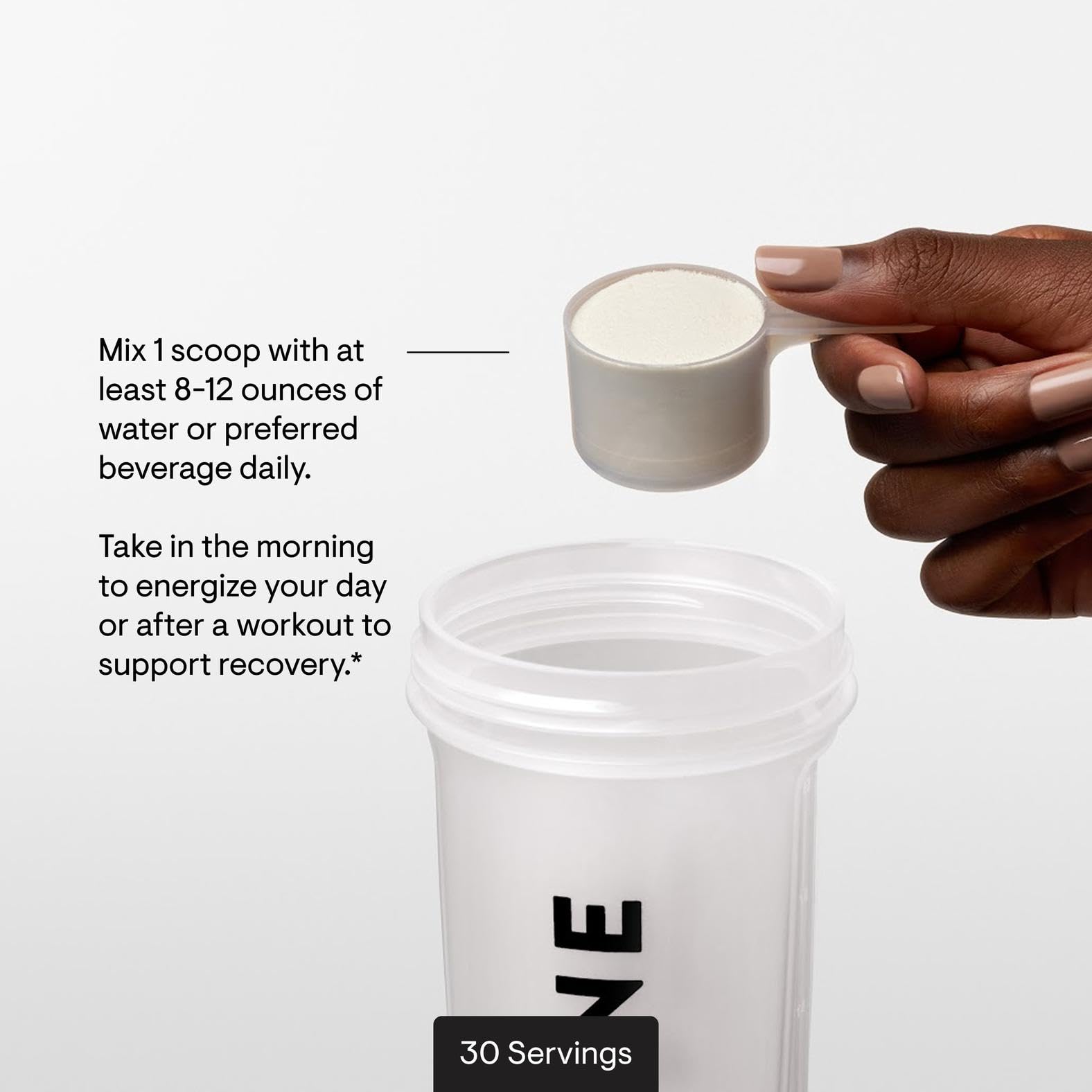 Athlete using THORNE Collagen Fit in a shaker after workouts.