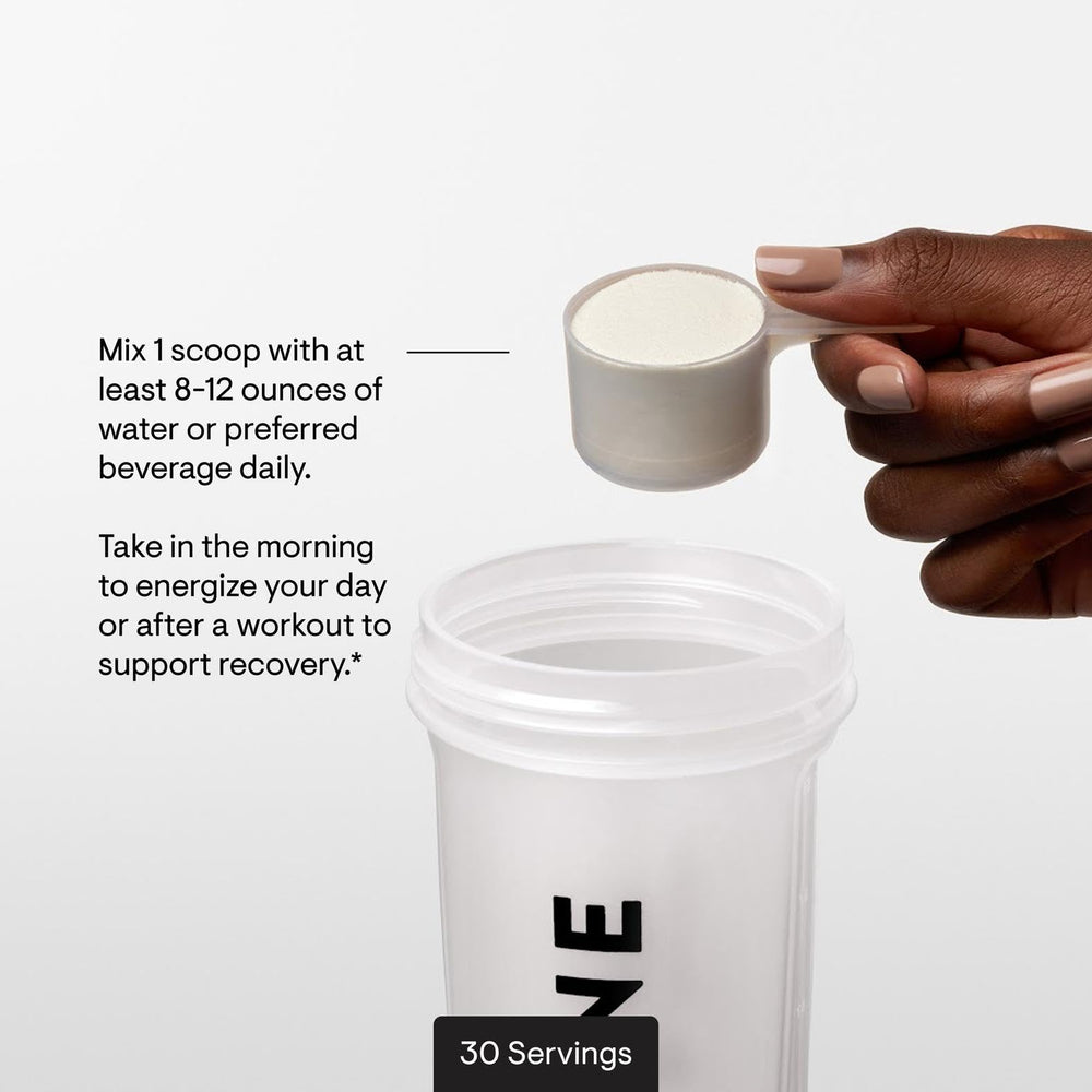 Athlete using THORNE Collagen Fit in a shaker after workouts.