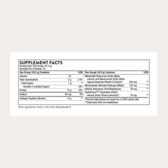 Label view of THORNE Collagen Plus highlighting collagen types I and III for texture focus.