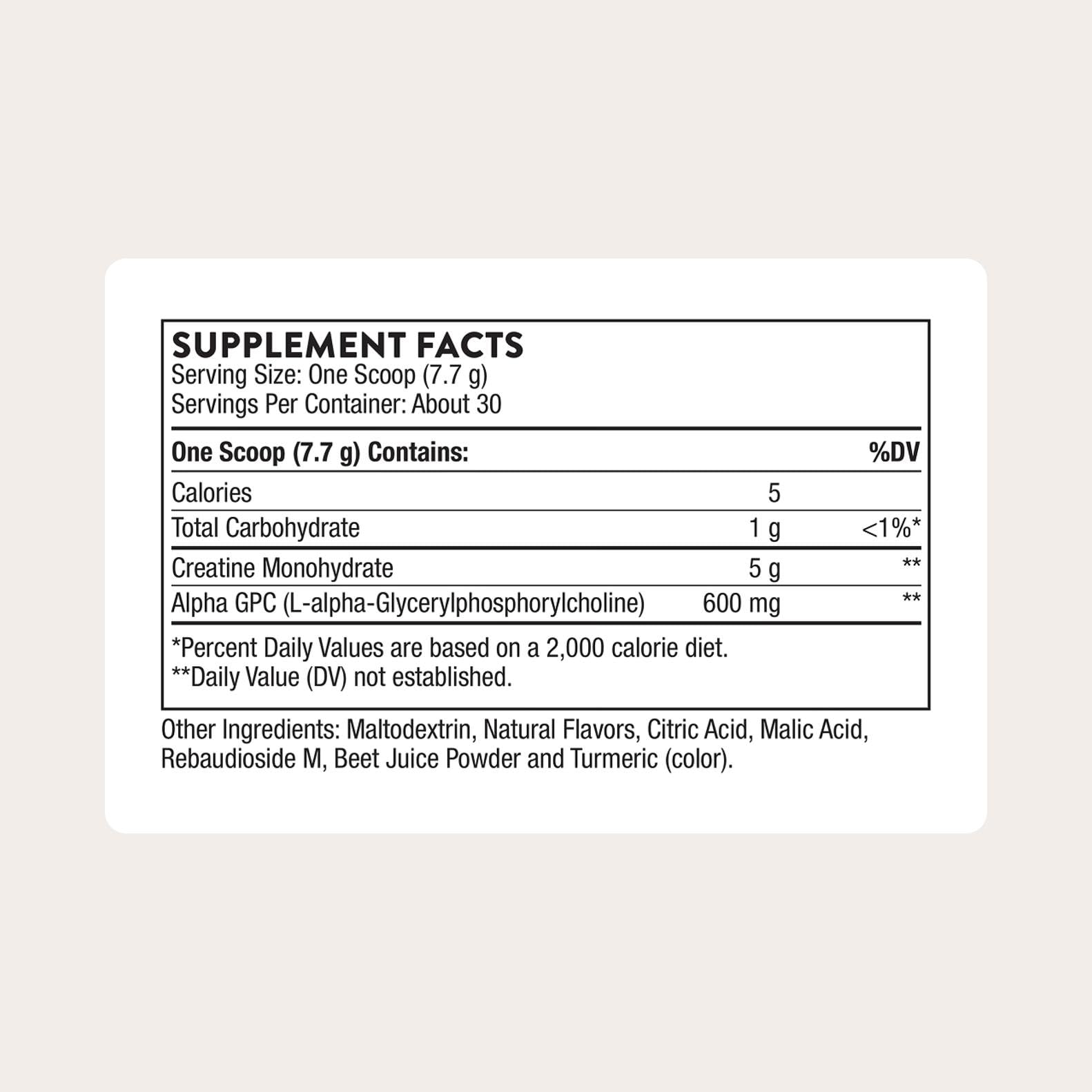 THORNE Creatine + Alpha GPC Watermelon Lemonade scoop highlights convenient serving