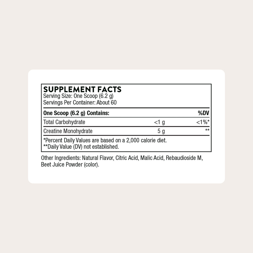 THORNE Creatine micronized scoop pouring for convenient workout servings.