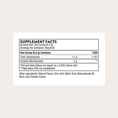 THORNE Creatine micronized scoop pouring for convenient workout servings.