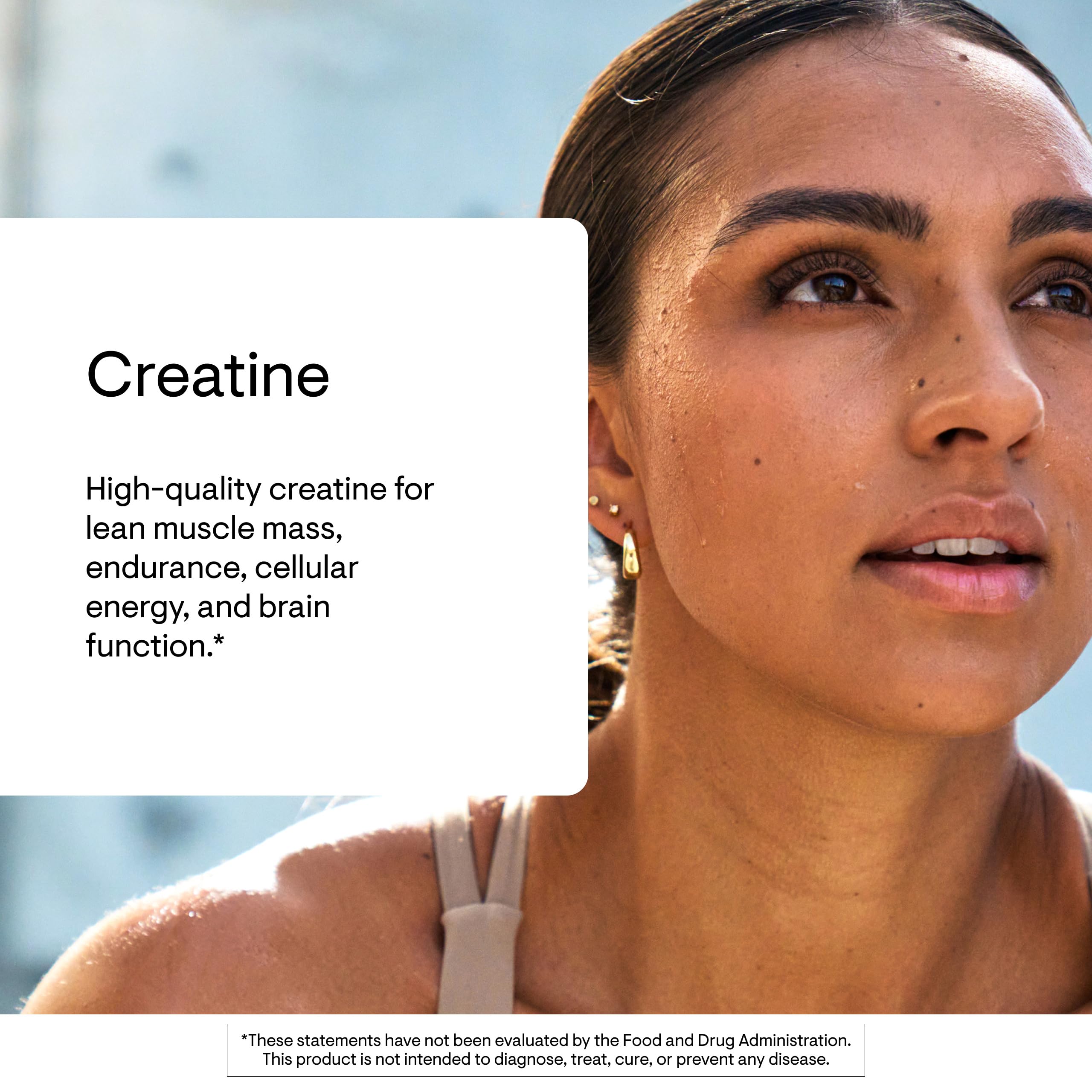 THORNE Creatine powder dissolving in a glass for quick daily mix.