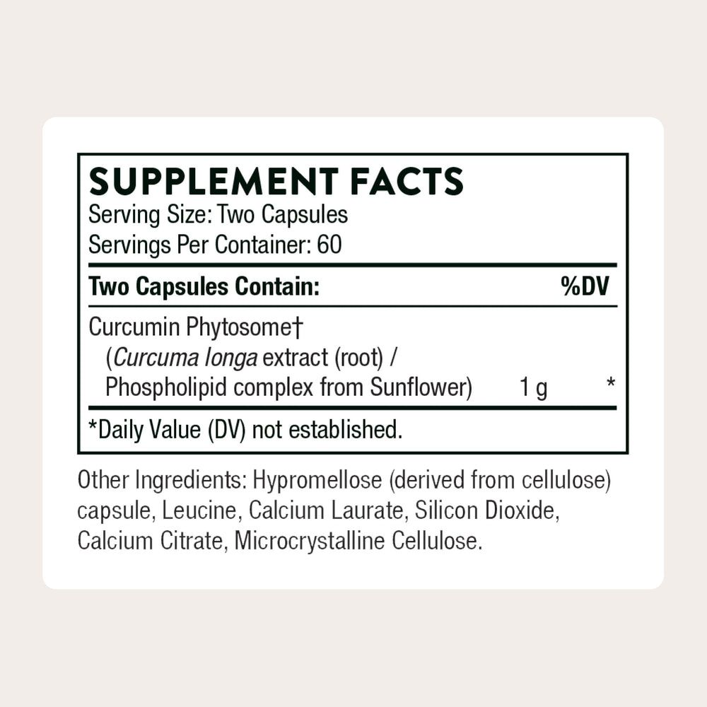 Close-up of THORNE Meriva capsules highlighting high-absorption delivery.