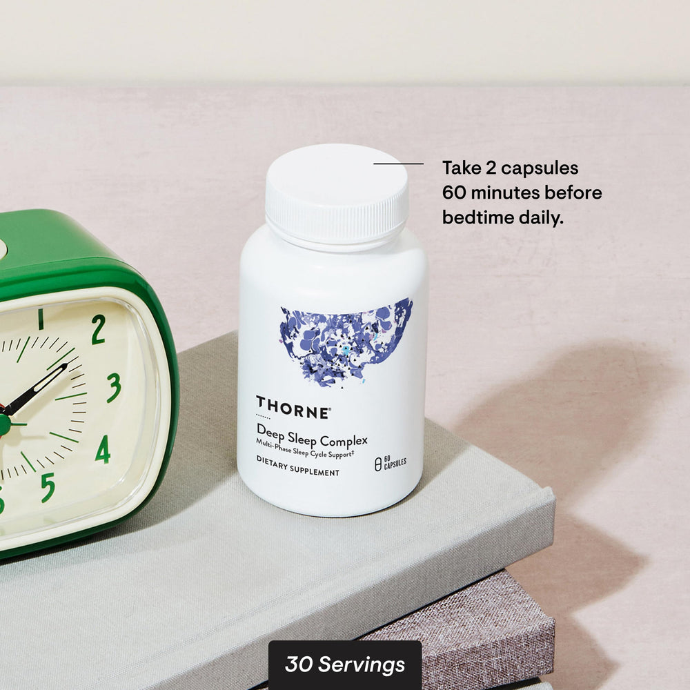 THORNE Deep Sleep Complex lab testing graphic illustrating quality checks