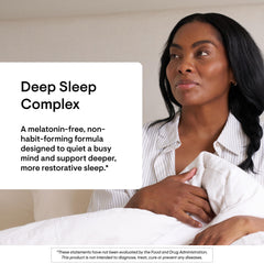 THORNE Deep Sleep Complex label detail highlighting melatonin-free formula