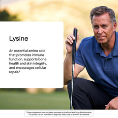 Thorne Lysine capsules close-up highlighting convenient daily intake