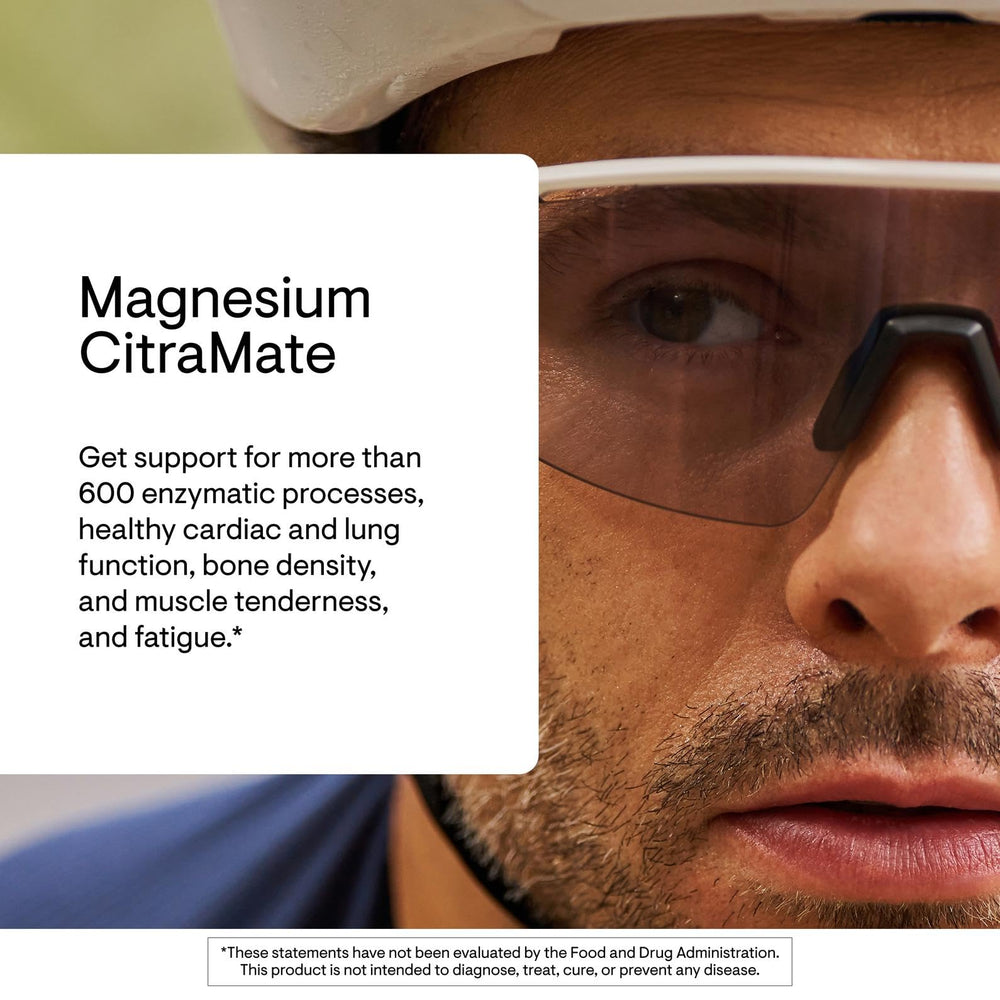 THORNE Magnesium CitraMate pour image demonstrating convenient daily dosing.