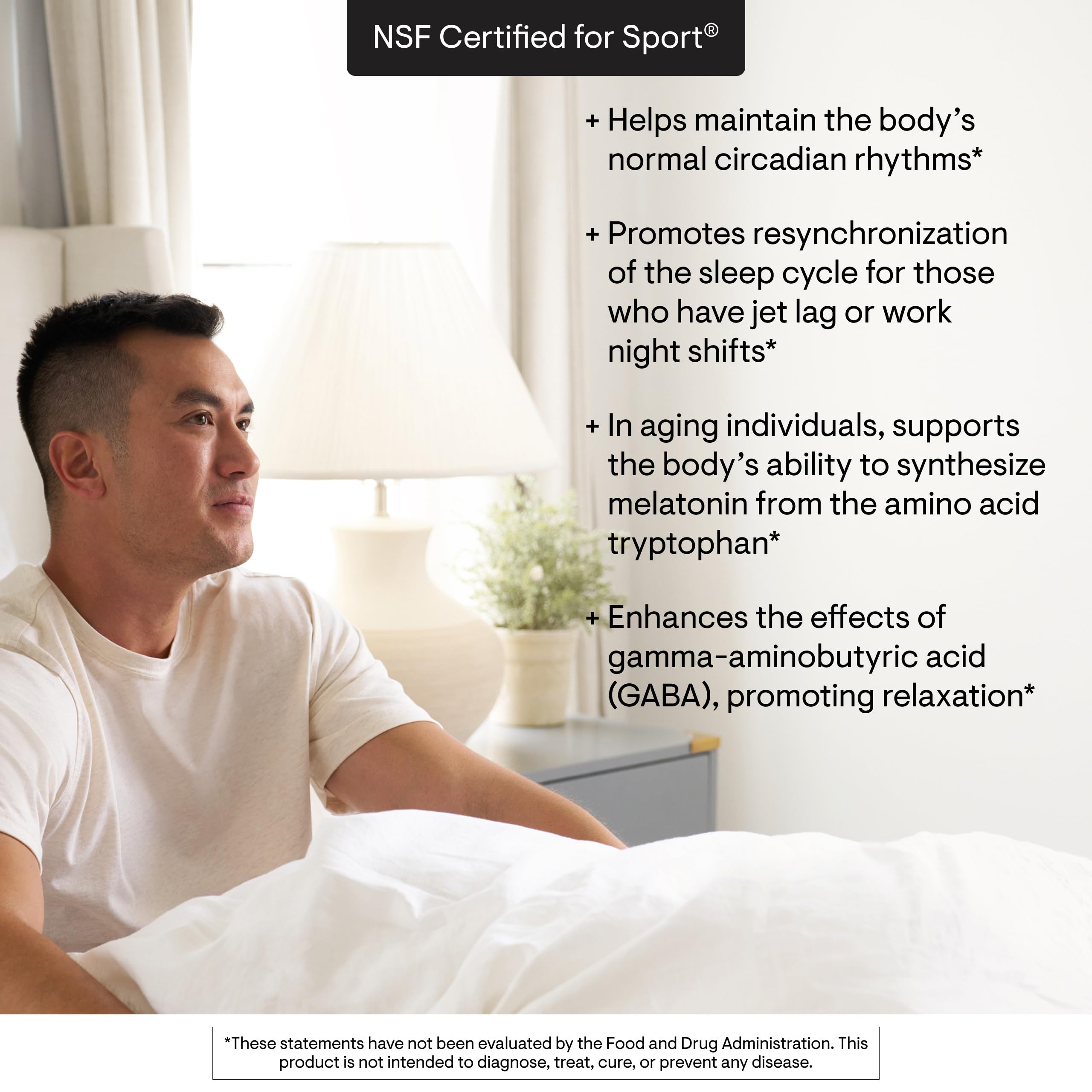 THORNE Melaton-3 packaging shows NSF for Sport badge