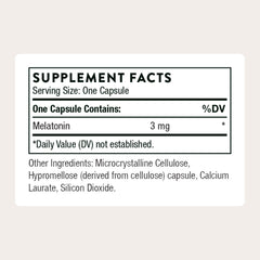 THORNE Melaton-3 capsules inside bottle for nightly use