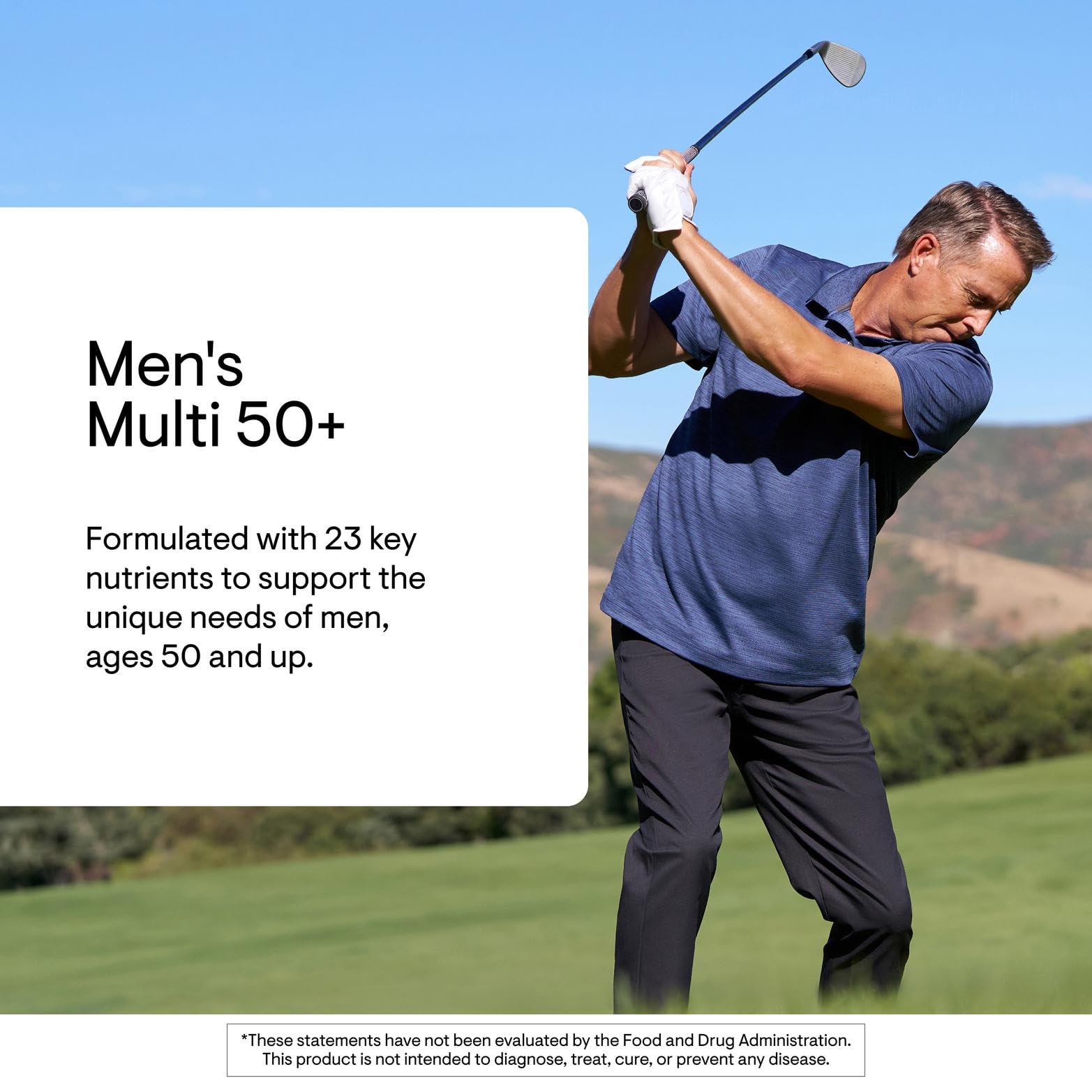 Thorne Men's Multi 50+ bottle back label showing chelated magnesium and B vitamins.