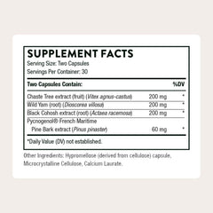 THORNE Meta-Balance bottle nutrition label highlights third-party verified ingredients.