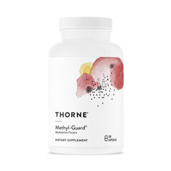 THORNE Methyl-Guard bottle cap closeup highlighting methylation support capsules